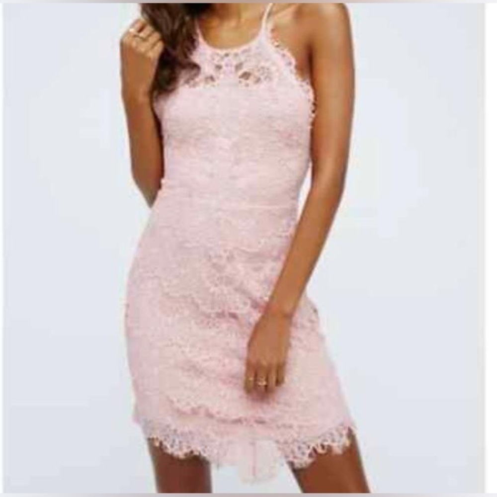 Free People Intimately She’s Got It Rose Slip Lace Dress - Picture 6 of 6